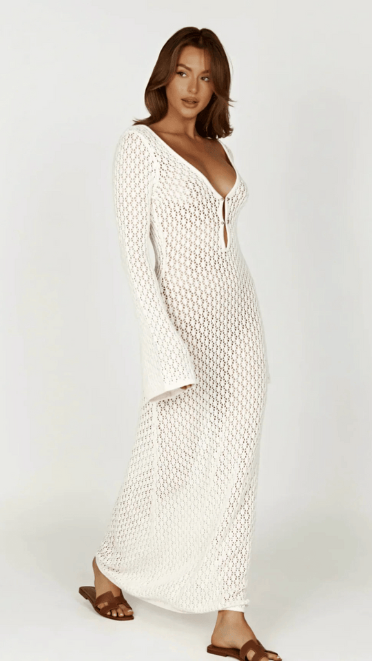 The Essentiel Crochet Maxi Dress
