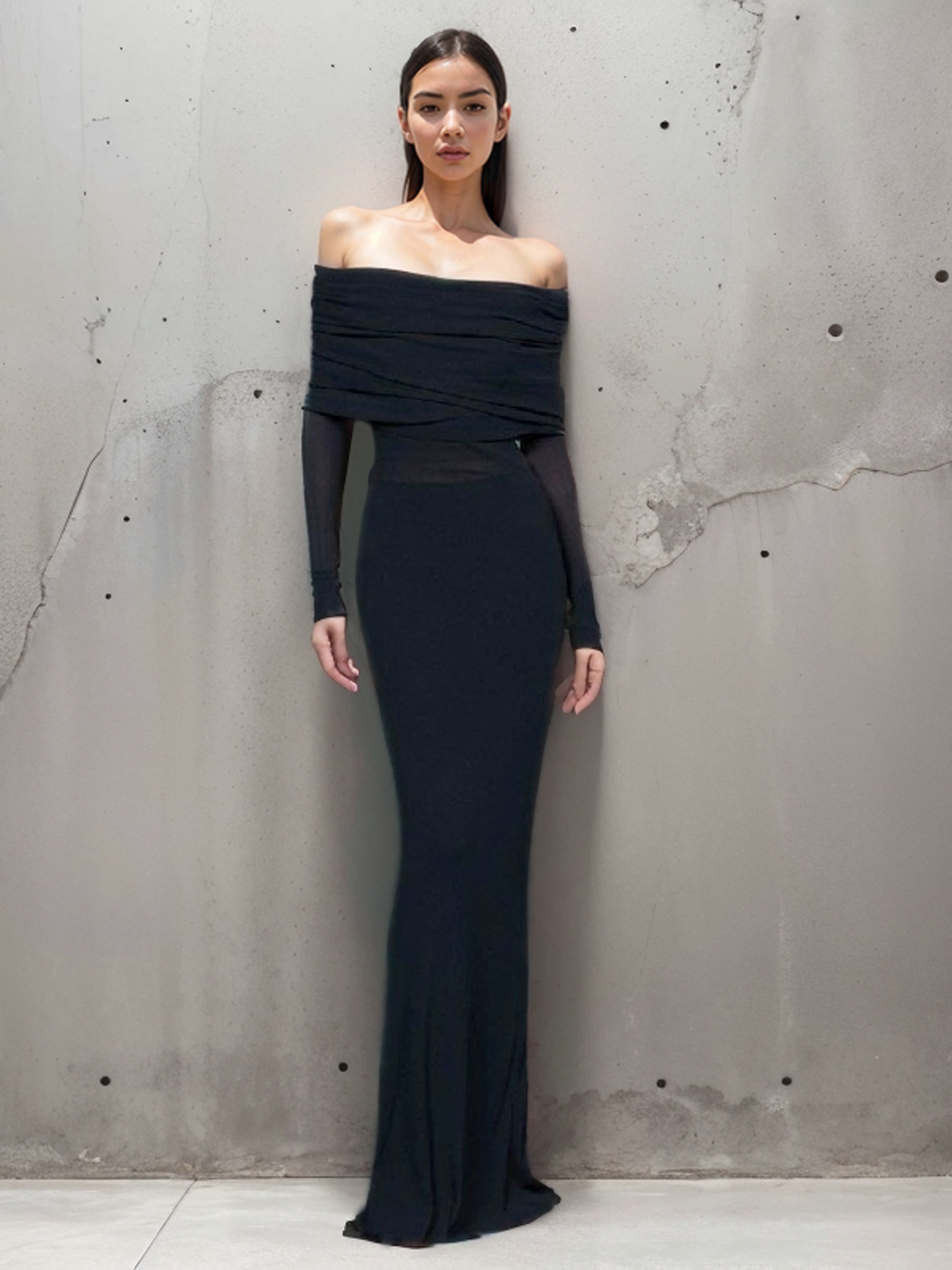 Louise Off-Shoulder Long Dress