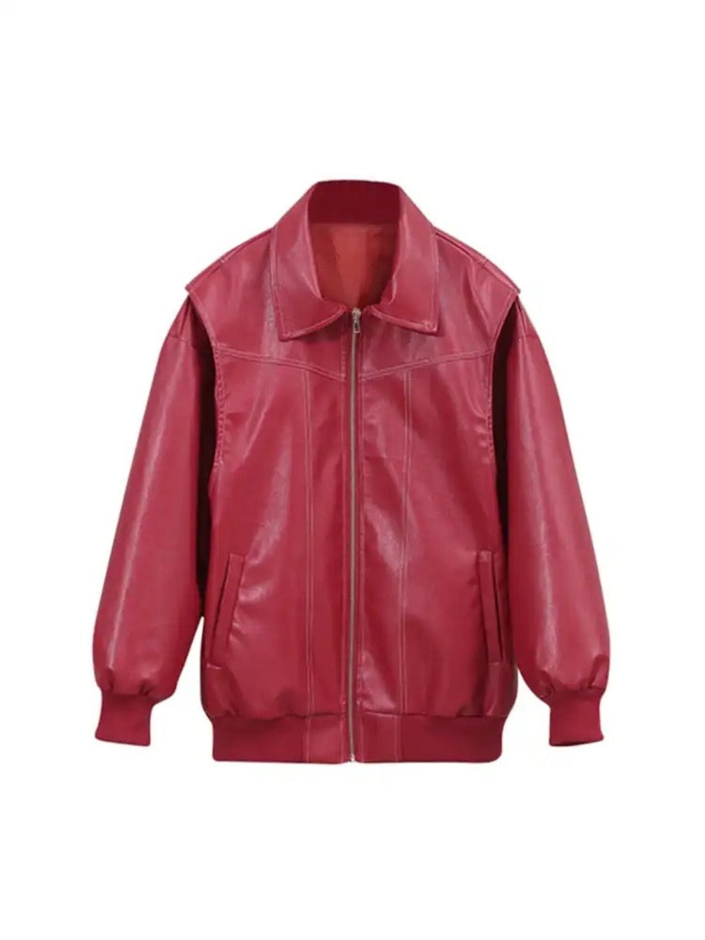 Liz Leather Bombe Jacket
