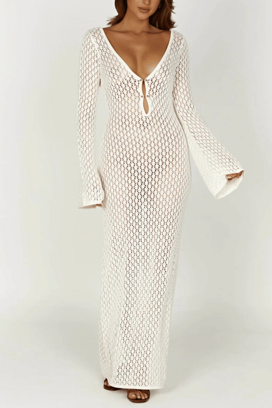 The Essentiel Crochet Maxi Dress