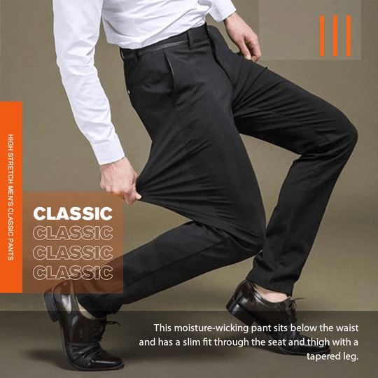 Klassieke herenbroek met hoge stretch